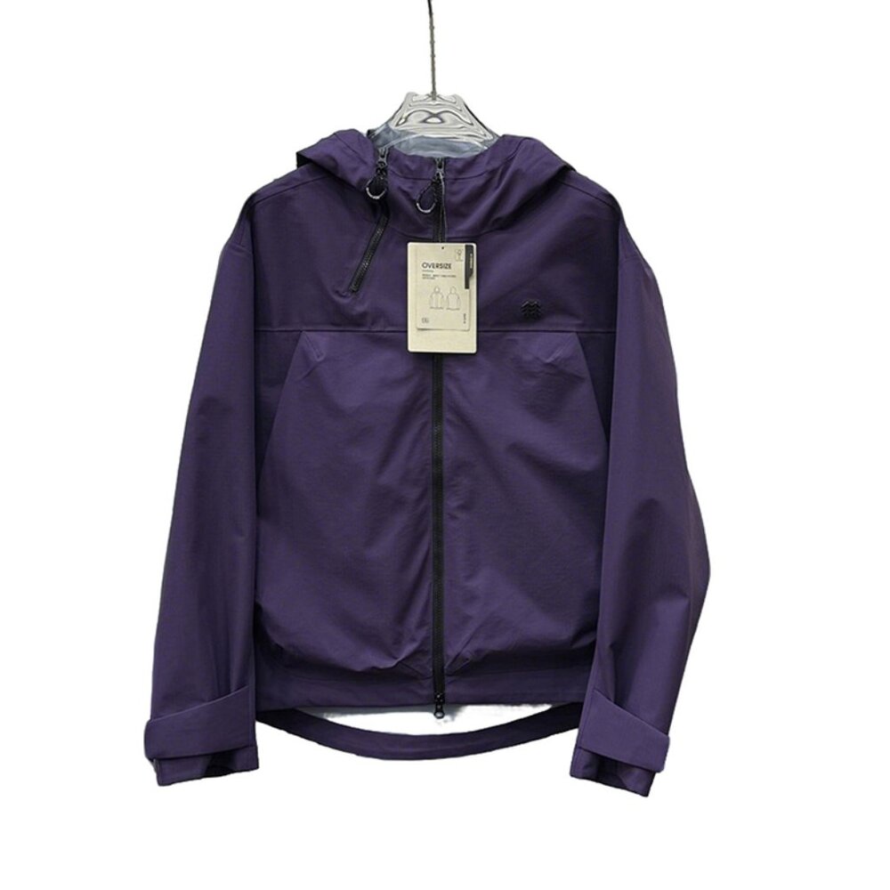 Purple Oblique Zipper Hooded Jacket Kolon Sport